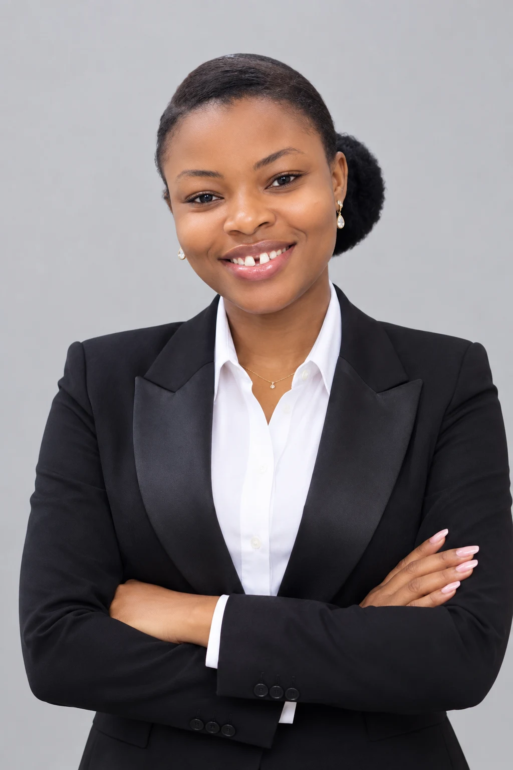 Classic Black Blazer Corporate Headshot